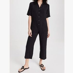 *NWT* Velvet by Graham & Spencer | Elia Cotton Gauze Jumpsuit - Black, Size XS